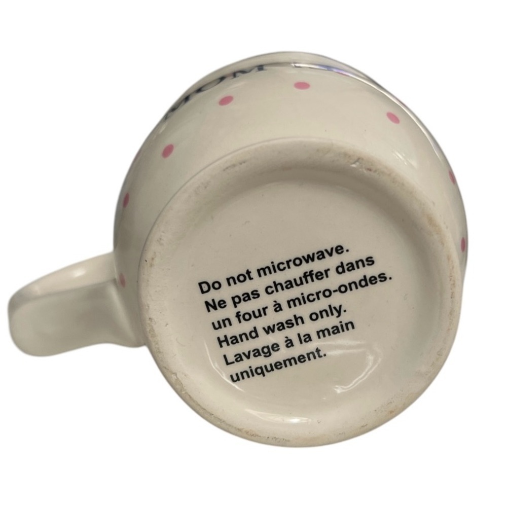 MOTHER’S DAY -HOME IS WHERE YOUR MOM IS ❤️Cream and Pink Polka Dot Mug - Picture 4 of 7